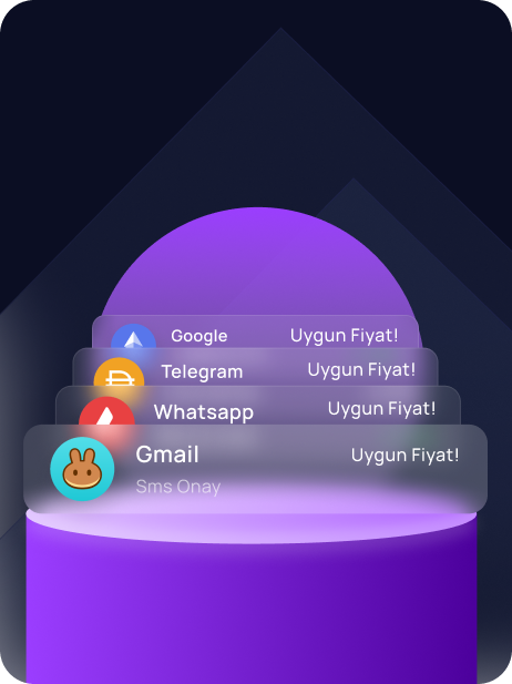 Google, Telegram, WhatsApp ve Gmail için uygun fiyatlı SMS onay kartları görseli